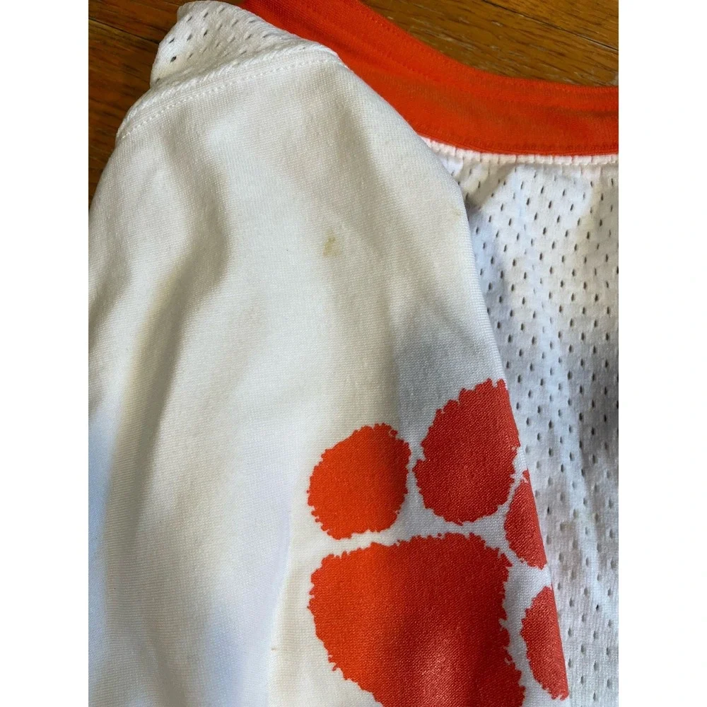 Nike Clemson Tigers Game Issue Football Jersey Size 40 Blank Line-Cut White